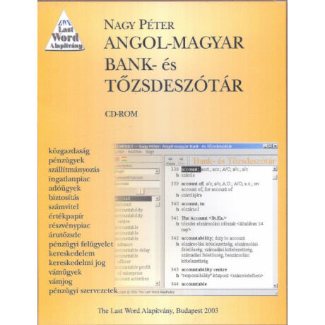 ANGOL-MAGYAR BANK-ÉS TŐZSDESZÓTÁR CD-ROM